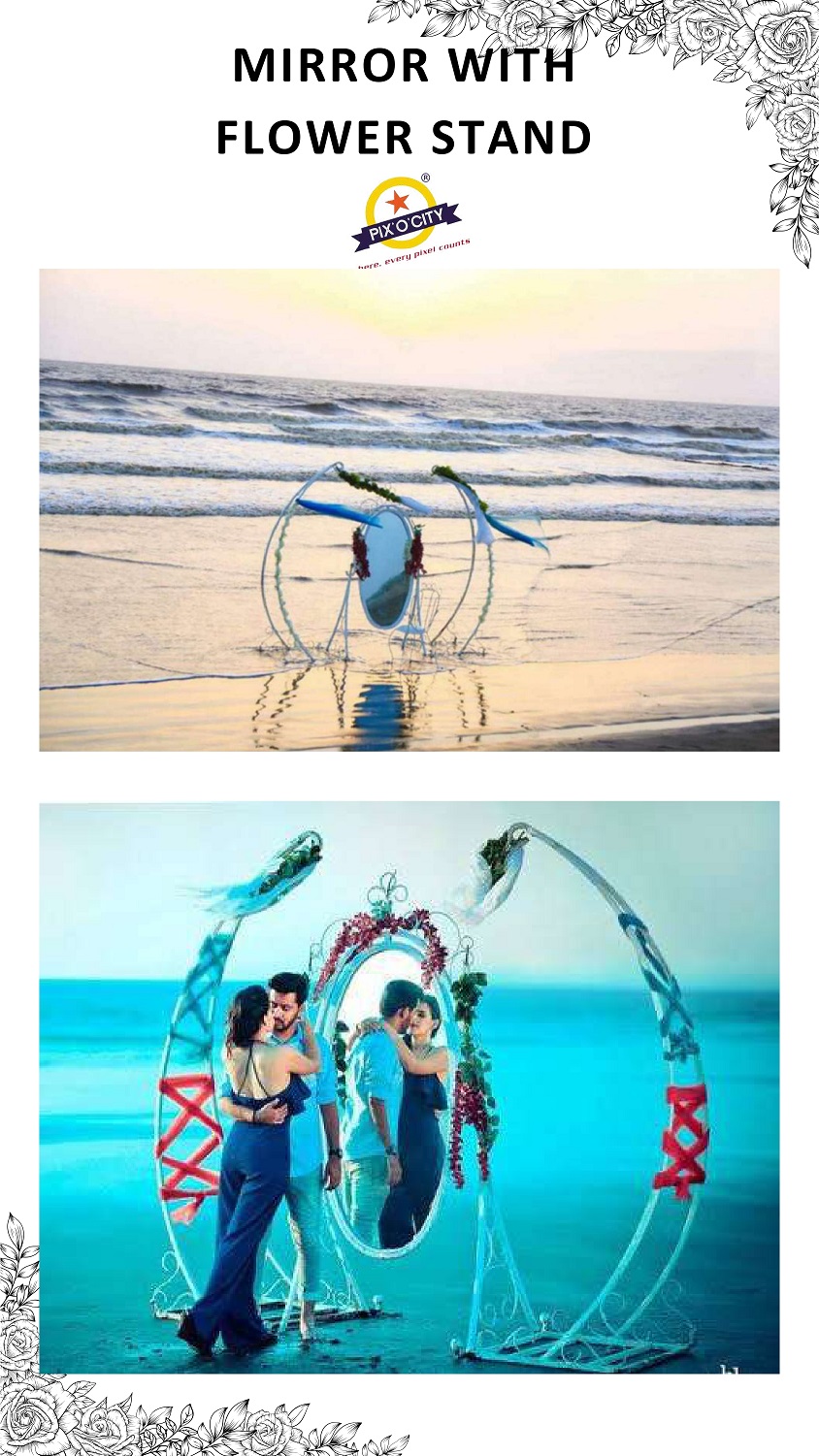 MIRROR WITH FLOWER STAND